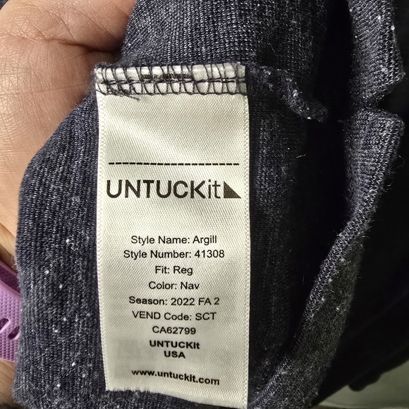 UNTUCKit Men’s XXL Navy Blue Pullover Sweater Classic Casual Knit - Picture 8 of 10